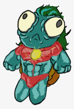 Captain Planet Turtle - Cartoon