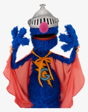 Super Grover Helmet Closed - Super Grover From Sesame Street