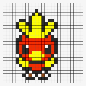 Torchic Overworld Sprite Perler Bead Pattern / Bead - Perler Beads Pokemon Torchic