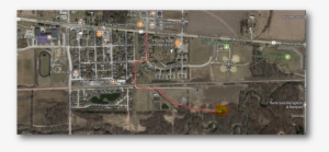 Located On Brown Street South Of The Railroad Tracks - Aerial Photography