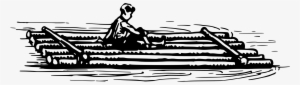 Rafting Lifeboat Whitewater Free - Log Raft Clip Art