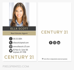 New Century 21 Logo Cards, Century 21 Business Cards, - New Century 21 Logo