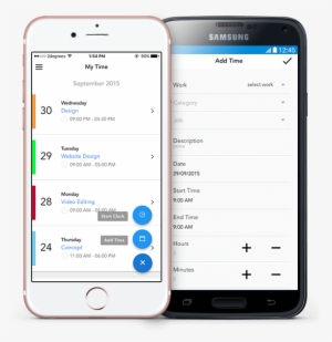 Flexitime Mobile Record Time - Timesheet Mobile View