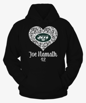 New York Jets - New York Jets - Namath - Lace Heart Logo - Gildan Fleece