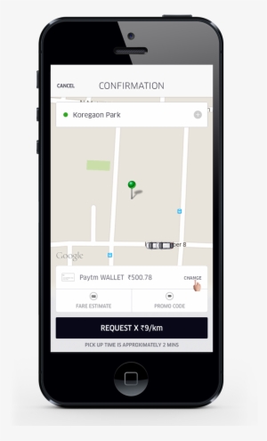 Cash Payments - Uber India App