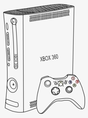 Xbox 360 Base - Xbox 360 Line Drawing