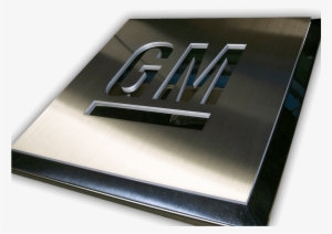 Brush And Polished Stainless Steel Gm Logo - Vehicle
