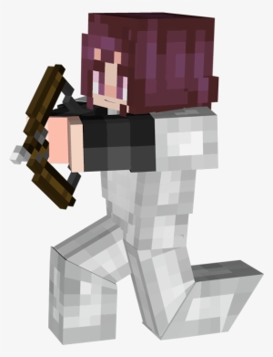 Minecraft Pvp Bow - Minecraft Dude Holding A Bow Png