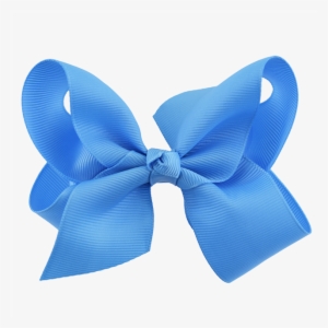 Grosgrain Ribbon Hair Bow Large - Blue Hair Bow Png