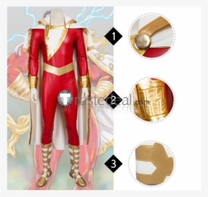 Captain Marvel Billy Batson Shazam Cosplay Costume