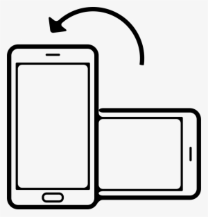 Mobile Phone Symbol In Vertical And Horizontal Comments - Celular Vertical Y Horizontal
