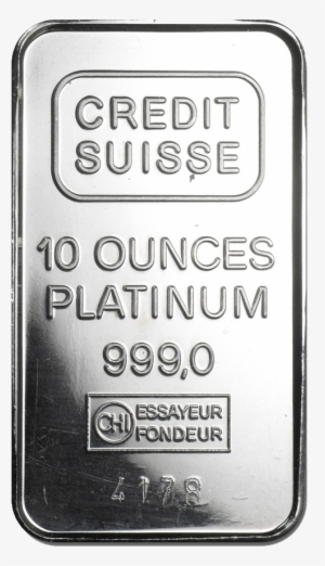 Credit Suisse Platinum Bar 10oz - 10 Oz Platinum Credit Suisse Bar