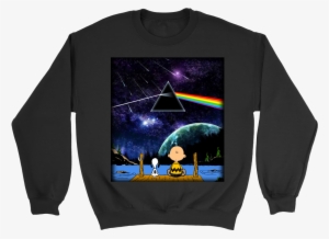 Snoopy And Charlie Brown Pink Floyd Galaxy Universe - Snoopy Pink Floyd Shirt