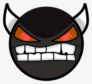 Svg Black And White Download Geometry Dash My Face - Demon Face Geometry Dash