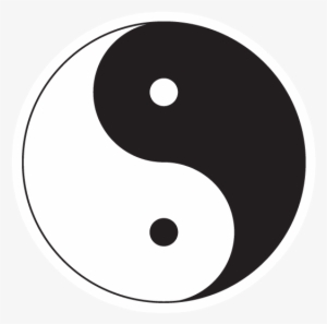Ying Yang Sticker - Taoism Religion Symbol