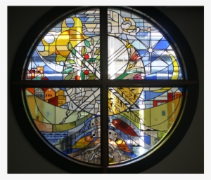 Chapel Stained Glass Window 7 Feet Diameter - Stained Glass