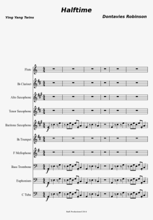 Halftime Sheet Music Composed By Dontavies Robinson - Korobeiniki Trombone Sheet Music