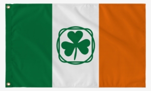 Premium Irish Flag With Shamrock Design - Crest
