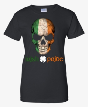 Irish Flag Skull - Irish Flag Skull On Black Sticker