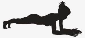 Pose Kumbhakasana Yoga Simple In Silhouette - Plank Exercise Clipart
