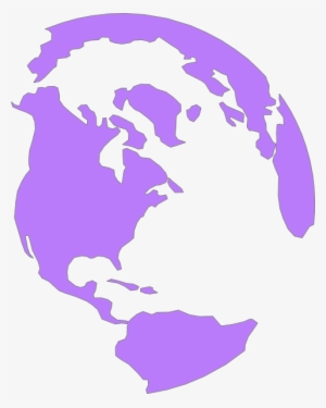 Purple Globe - Globe Clipart Black And White