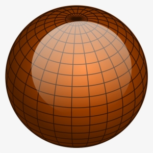 Free Vector Globe-1 - Orange Globe Lines Png
