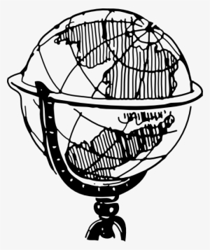 Free Vector Globe Clip Art - World History Clip Art Black And White