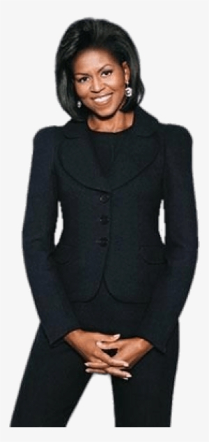 Michelle Obama Dark Blue Suit - Michelle Obama White Background