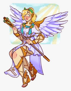 I Love Mercys New Summer Games Skin - Winged Victory Mercy Transparent