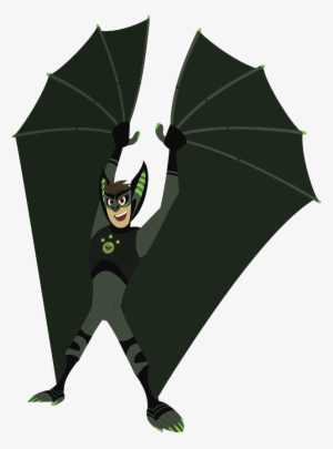 Chris In His Bat Creature Power Suit Holds Up His Wings - Wild Kratts Creature Power Suit, Chris 4-6x