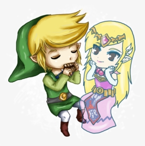 Chibi Link And Zelda Spirit T By Leziith On Deviantart - Zelda And Link Chibi