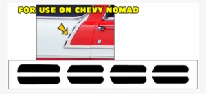 1956 Chevy Nomad Upper Paint Divider Insert Decal Kit - Chevrolet Nomad