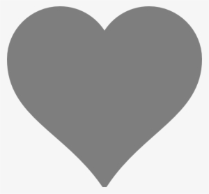 Solid Dark Grey Heart Clip Art At Clker - Grey Heart Clipart