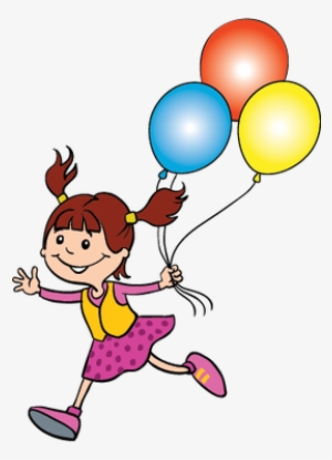 Children At Play - Children With Balloon Png