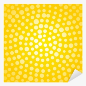Yellow Background With Small Polka Dots Sticker • Pixers® - Ceramika Bolesławiec Pawie Oczko