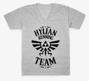 Hylian Running Team V-neck Tee Shirt - Puppy Bowl Shirt
