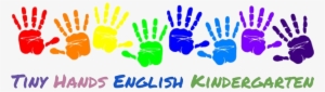 Tiny Hands English Kindergarten Logo - Handprints Clipart