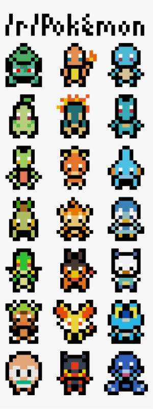 Starter Pixel Art Pixel Art Discovery Starters Pokemon Pixel Art Starters Transparent Png 440x1080 Free Download On Nicepng