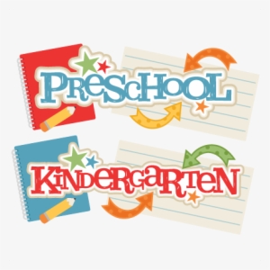 Preschool And Kindergarten Titles Svg Scrapbook Cut - Preschool And Kindergarten Clipart
