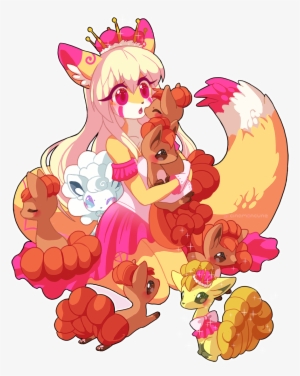 Vulpix Pile - Cartoon