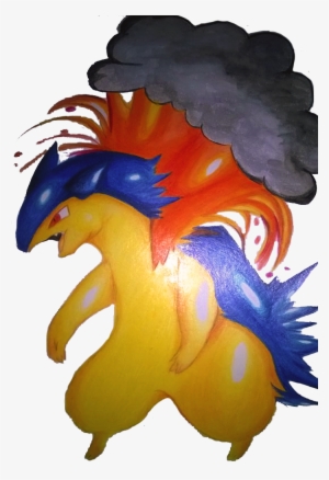 #157 Typhlosion Used Eruption In The Game Art Hq Pokemon - Game-art-hq