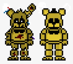 Fnaf 1 freddy head pixel art