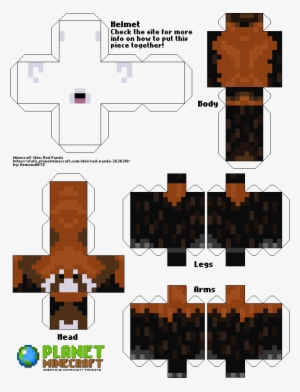 Create Papercraft Of Red Panda Minecraft Skin Etiennes - Planet Minecraft