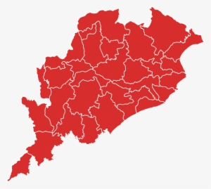 Orissa Districts Blank Red - Orissa District Map