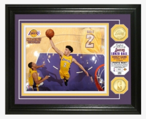Los Angeles Lakers Lonzo Ball Nba Debut Minted Coin - Los Angeles Lakers Highland Mint Lonzo Ball Nba Debut