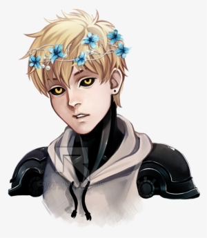 “commissioned Work Of A Younger Genos With His Black - Cartoon