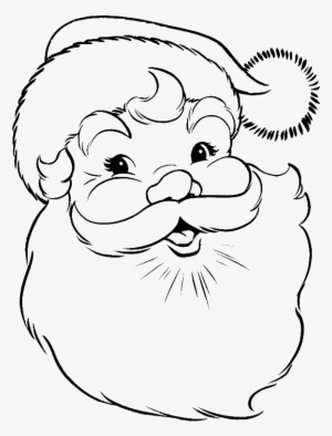 Face Of Santa Claus Coloring Pages - Drawing Of Santa Claus Face