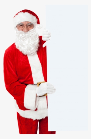 Free Png Santa Claus Png Images Transparent - Santa Claus With A Banner Png