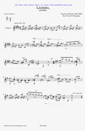 Lágrima Sheet Music - Whatever Will Be Will Be Score
