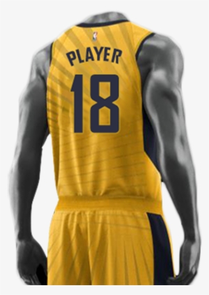 The Back Of The Statement Uniform Features The Foundation - Indiana Pacers Jersey 2018 Yellow